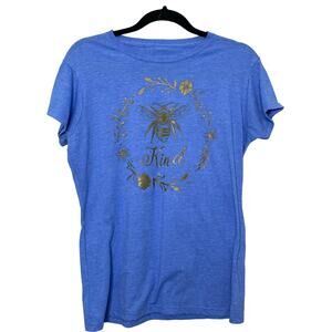 Lost Creek Outfitters T Shirt Short Sleeve Crewneck Graphic BEE KIND Blue XL‎